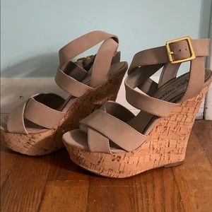 Steve Madden cork wedge heels